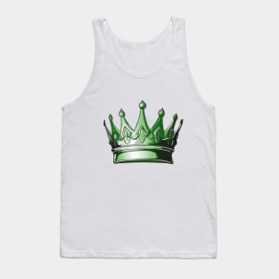 Emerald Green Crown Graphic Tee Design No. 501 Tank Top